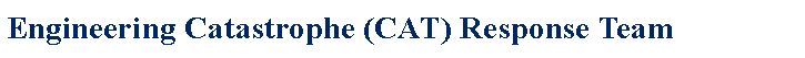 Text Box: I-ENG-A Catastrophe (CAT) Response Team  